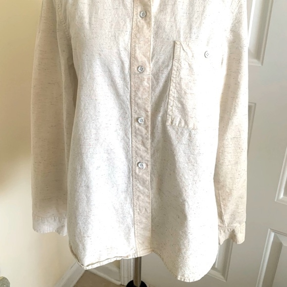 Madewell Cream Button Down Long Sleeves Shirt - Picture 6 of 10